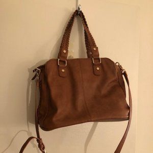 Antik Kraft - Roxanne Satchel | Vegan Purse | Camel Brown | Gold hardware